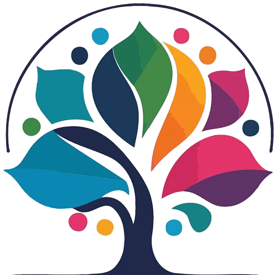 Logo Grottgera 8 – kolorowe drzewo